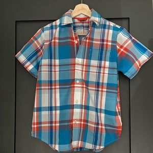 Gap boys plaid button down shirt
